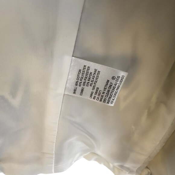 Tahari Geometric Pattern Open Front Blazer Jacket Women's Gray White Size 8 - Picture 3 of 10